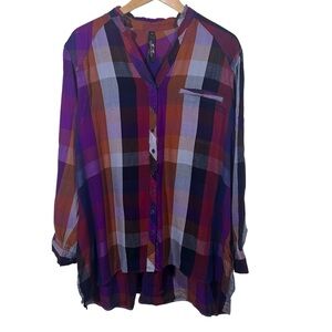 Melissa Mcarthy Plaid Top Size 3X